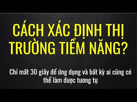 Cách xác định thị trường kinh doanh có khách hàng tiềm năng đơn giản trong 10 giây