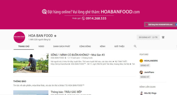 hoa ban food youtube marketing - Youtube Marketing Là Gì? Cách Kinh Doanh Bán Hàng & Kiếm Tiền Trên Youtube Chi Tiết Nhất Từ A - Z