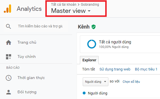 Truy cập vào tài khoản Google Analytics